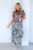 Glinda Brown Sequin Short Sleeve Top