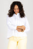 Joh Josh White Pleated Long Sleeve Blouse