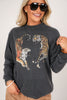 Michaela Tiger Black Graphic Long Sleeve Top