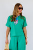TWT®  Fun For All Green Short Sleeve Top