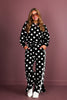 Nellie Black Polka Dot Wide Leg Lounge Pant