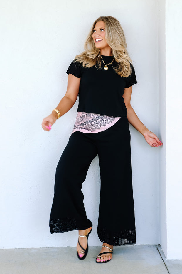Z SUPPLY Banyan Black Wide Leg Pant