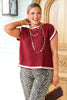 Can't Let Go Brick Short Sleeve Top
