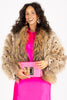 Serena Cheetah Authentic Fur Long Sleeve Jacket