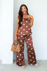 Arden Brown Dotted Strapless Top
