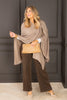 Here I Am Taupe Poncho