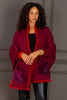 Daise Fuchsia & Red Mink Wrap