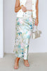 Hayden Floral Sage Midi Skirt