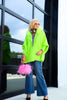 MITCHIE'S Amiee Lime Fox Fur Poncho