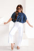 Layla Navy Short Sleeve Top