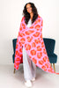 DOORBUSTER TWT® Getting Cozy Pink & Orange Cheetah Blanket