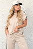 Meant to Be Taupe Short Sleeve Top