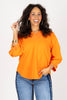 Joh Justin Orange Long Sleeve Blouse