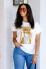 Lucy Leopard White Short Sleeve Tee