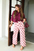 Ariana Pink Polka Dot Wide Leg Pant
