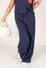 Molly Bracken Navy Polka Dot Wide Leg Pant