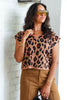 Nadie Brown Leopard Sleeveless Sweater