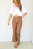 Talk About It Brown Polka Dot Cropped Pant