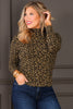 DOORBUSTER Just Go With It Sage Leopard Long Sleeve Top