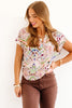 Dear John Julia Tropical Ikat Short Sleeve Top