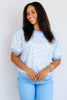 Suzanne Blue Short Sleeve Top