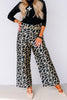 Forever Young Taupe & Black Jacquard Cropped Wide Leg Pant