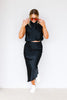 After Hours Black Polka Dot Midi Skirt