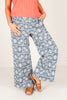 I Knew You Indigo Embroidered Wide Leg Pant