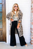 All Night Camel Leopard Long Sleeve Cardigan