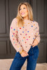Bejeweled Jeweled Nude Long Sleeve Sweater