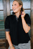 Full Circle Black Short Sleeve Top