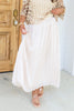 Shalon Champagne Pleated Maxi Skirt