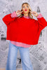 Victoria Ruby Long Sleeve Sweater