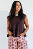 Selena Brown Short Sleeve Top
