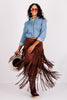 Cecilia Brown Fringe Mini Skirt