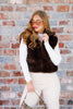 Montana Brown Faux Fur Vest