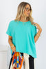 Never Too Late Mint Short Sleeve Top