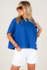 Now And Again Classic Blue Short Sleeve Top