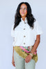 Emerson Ecru Short Sleeve Blouse