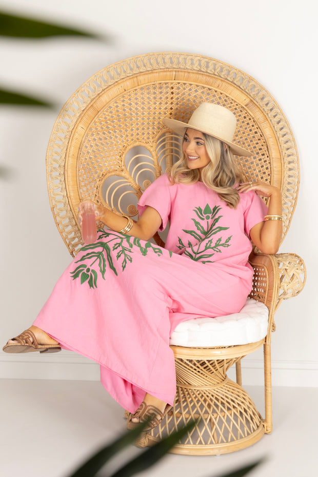 Emily McCarthy Cornelia Rose Linen Maxi Dress Emily McCarthy Cornelia Rose Linen Maxi Dress