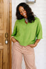 Leah Pea Green Short Sleeve Cardigan