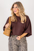 Sweet as Spice Brown Short Sleeve Top