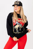 Western Cowboy Leopard Frame Long Sleeve Sweatshirt