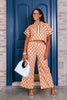 Blooming Beauty Brown Printed Wide Leg Pant