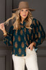 Here You Are Hunter Green Floral Print Long Sleeve Top