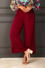 Tara Dark Burgundy Wide Leg Lounge Pant
