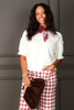 Lightweight Exposed Seam Ivory Crop Sweater - Kristen