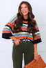 Rory Black Multi 3/4 Sleeve Sweater