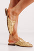 Sam Edelman Tullie Amber Gold Flat Mules