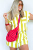 Make It Easy Pull On Lime Striped Short